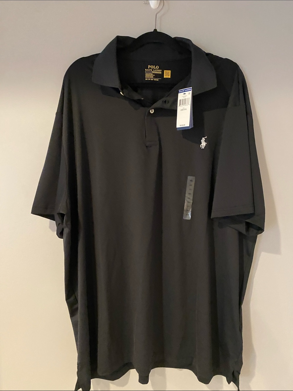 Polo by Ralph Lauren Black Short-Sleeve Polo with Embroidered Pony